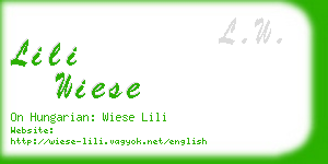 lili wiese business card